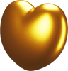 Gold heart icon